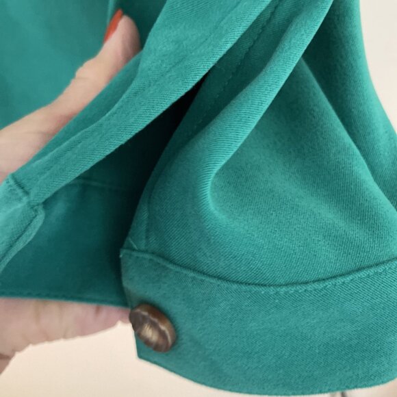 VTG 90s Sag Harbor Women's Shirt Shacket Size 18 Kelly Green Brushed Twill NWT - Picture 4 of 12